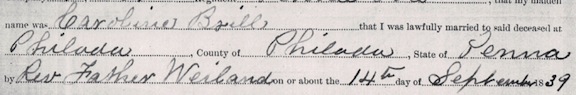 Carman Marriage 1839