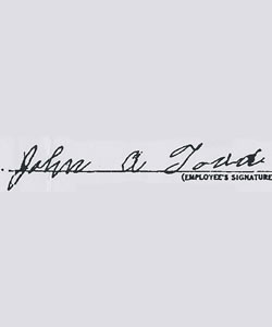 John A. Todd signature from SS-5 form, 1938