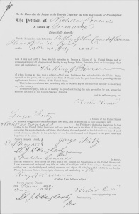 Nicholas Conrad Naturalization Petition
