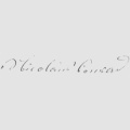 Signature of Nicholas Conrad from his Naturalization Petition 1858