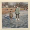 Image of My mother and brother in skates on a frozen lake