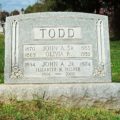 Todd gravestone, North Cedar Hill Cemetery, Philadelphia.